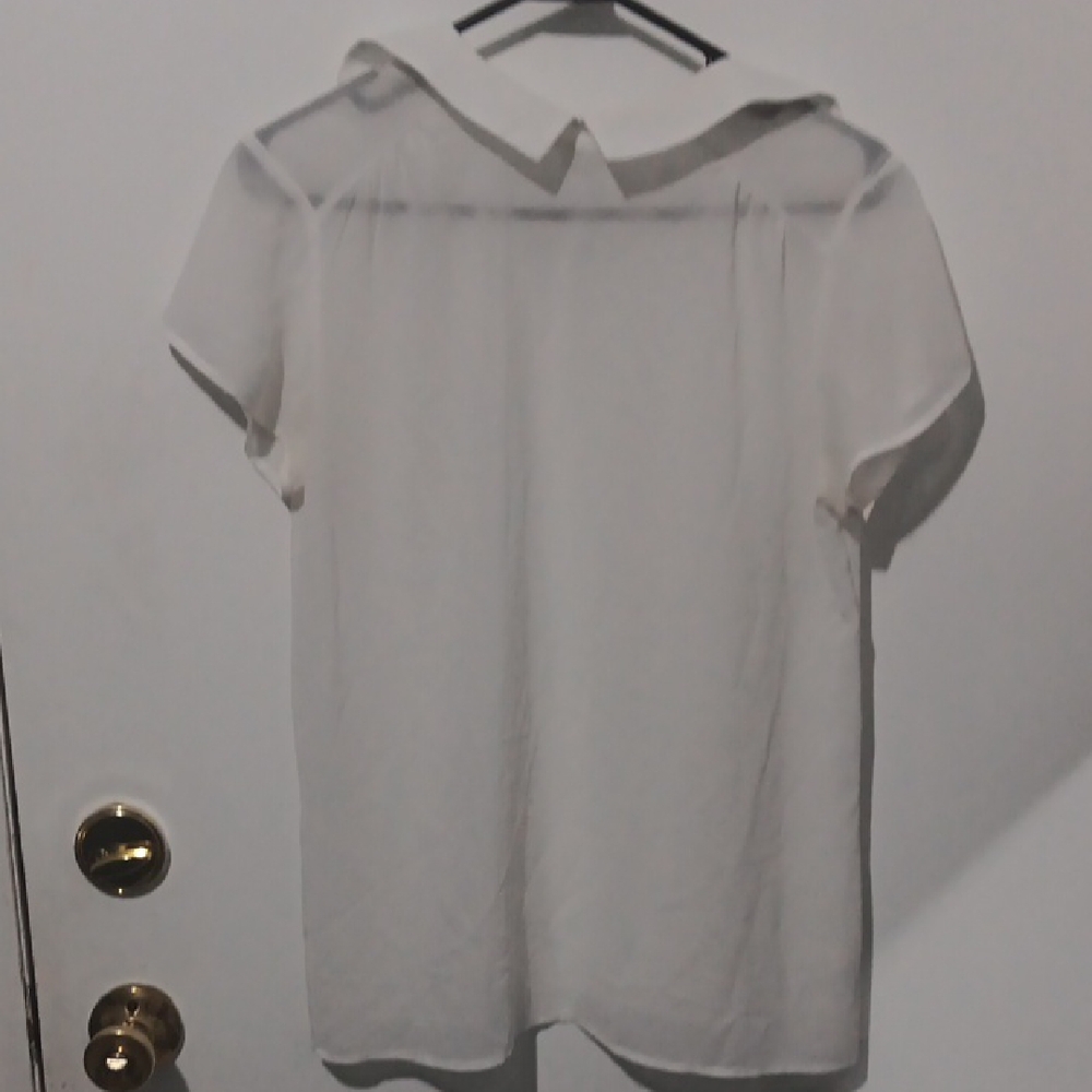 Nasty Gal Sheer White Blouse